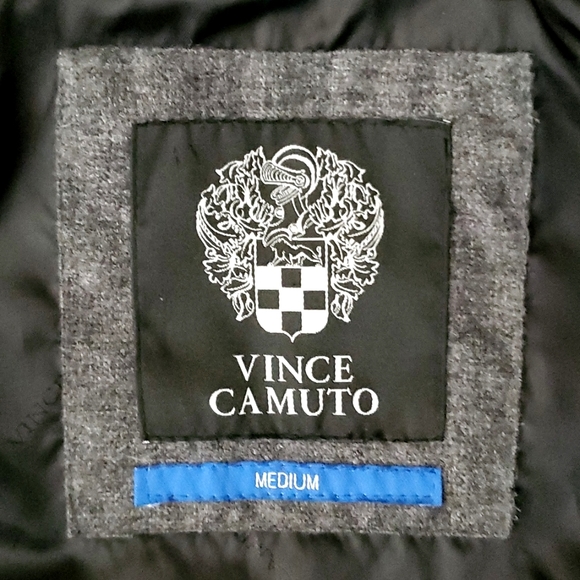 🆕️ VINCE CAMUTO Men's Gray Flannel Quilted Down & Feather Jacket SIZE: M - Picture 15 of 16